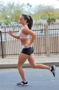 Tight Ass Teen Jogging Down The Street